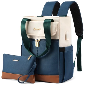 Lovevook női hátizsák és válltáska sminktartóval lightpink-kék