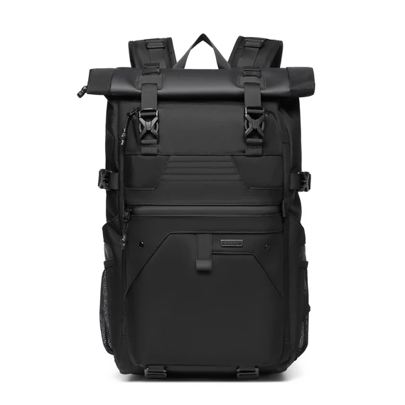 Ozuko 9761 Urban Roll-Top hátizsák fekete